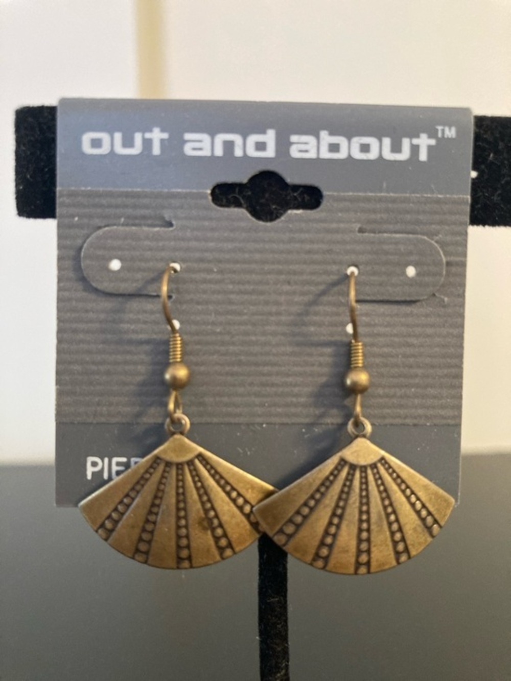 Out and About Brass Fan Dangle Earrings